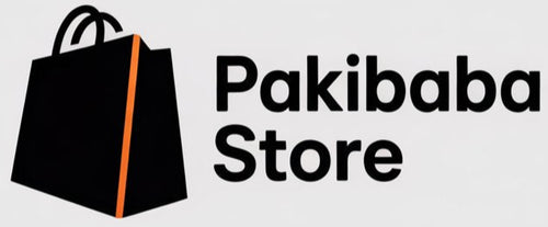 Pakibaba Store logo with a black shopping bag on a light gray background